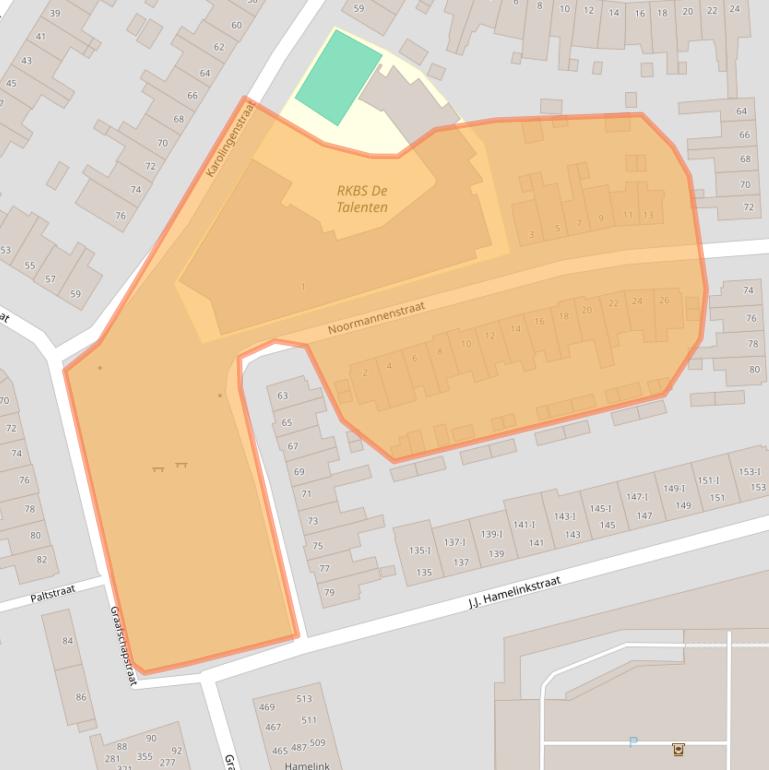 Kaart van postcodegebied 2033LG.