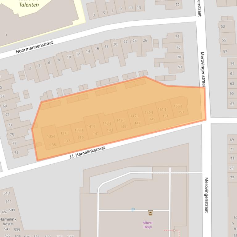 Kaart van postcodegebied 2033LL.