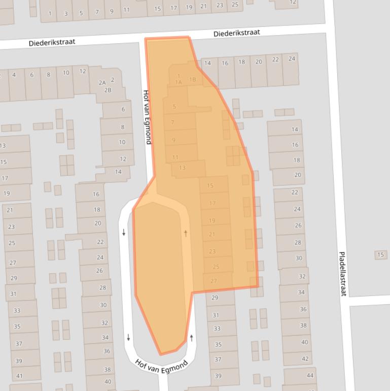 Kaart van postcodegebied 2033MC.