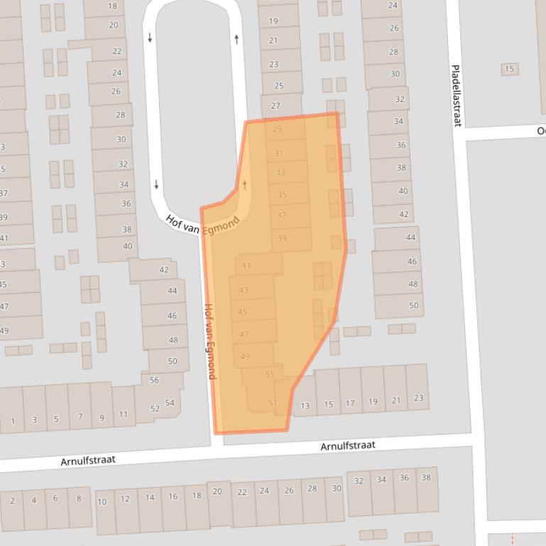 Kaart van postcodegebied 2033MD.
