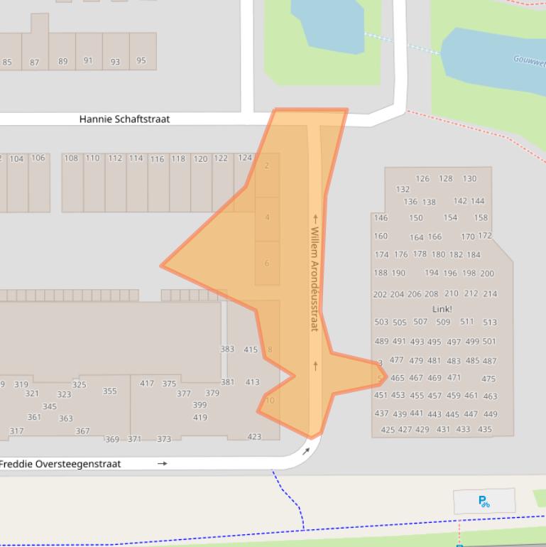 Kaart van postcodegebied 2033MT.