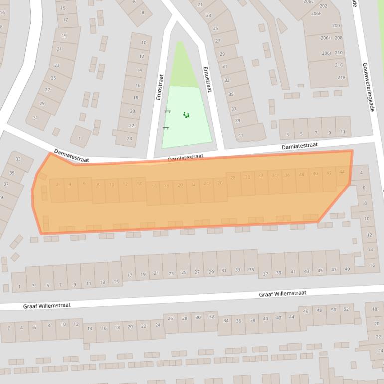 Kaart van postcodegebied 2033NN.