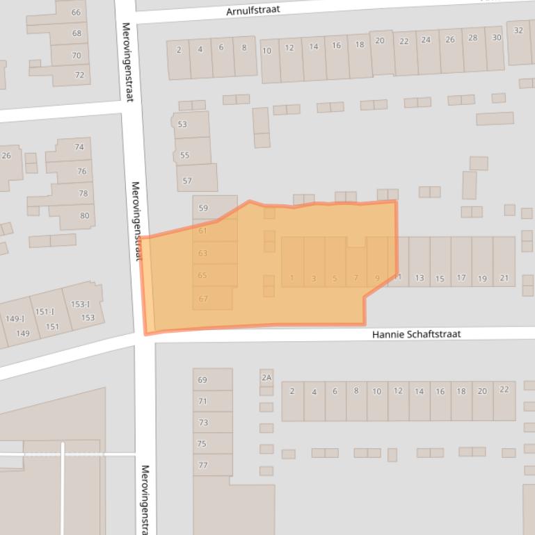 Kaart van postcodegebied 2033PA.