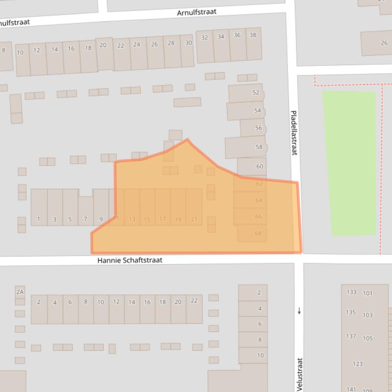 Kaart van postcodegebied 2033PB.