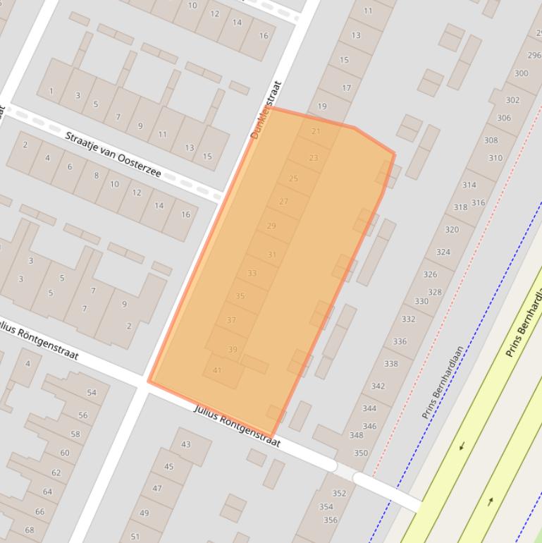 Kaart van postcodegebied 2033RN.