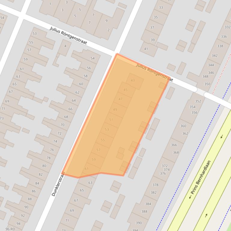 Kaart van postcodegebied 2033RP.
