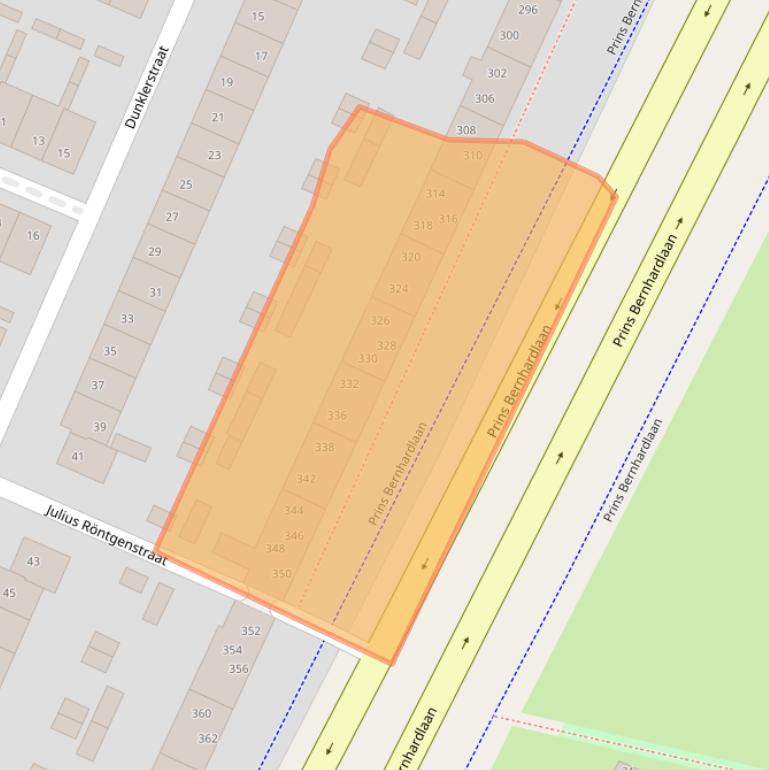 Kaart van postcodegebied 2033SC.