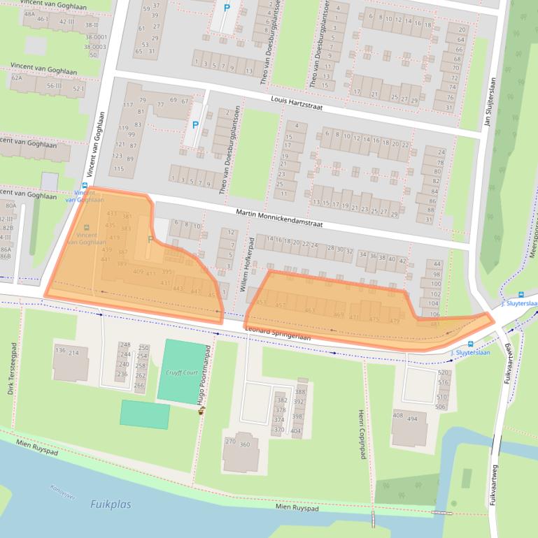 Kaart van postcodegebied 2033SW.