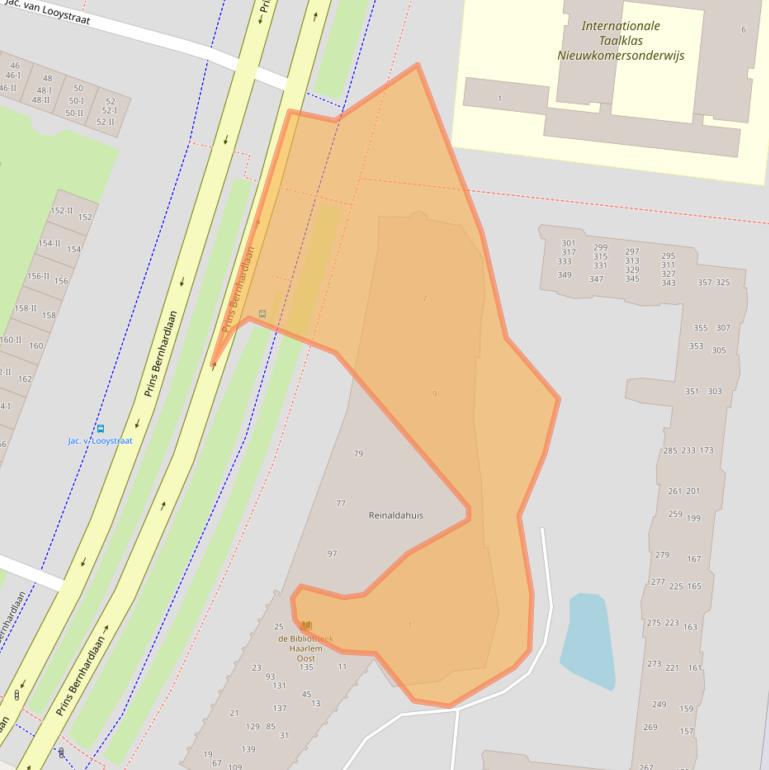 Kaart van postcodegebied 2033TA.