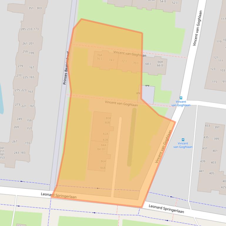 Kaart van postcodegebied 2033TW.