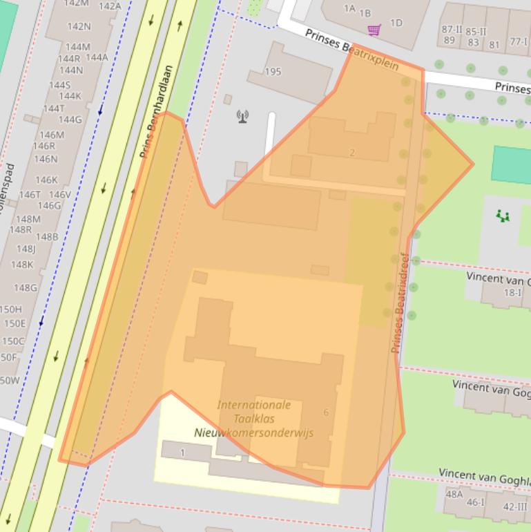 Kaart van postcodegebied 2033TX.