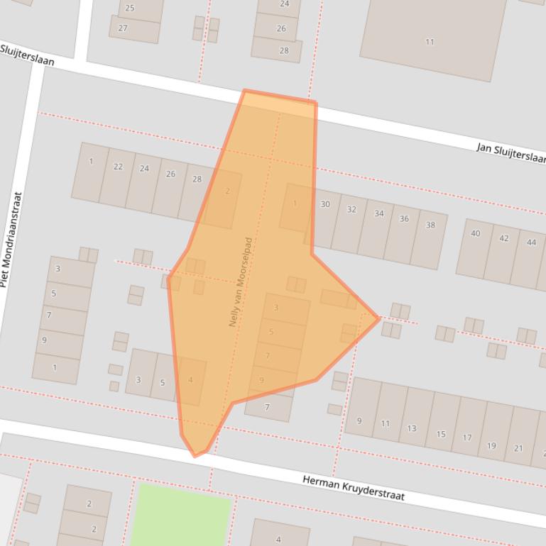 Kaart van postcodegebied 2033VP.