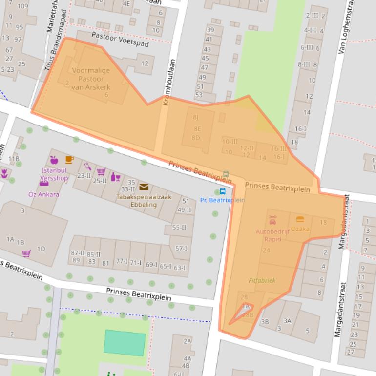 Kaart van postcodegebied 2033WH.