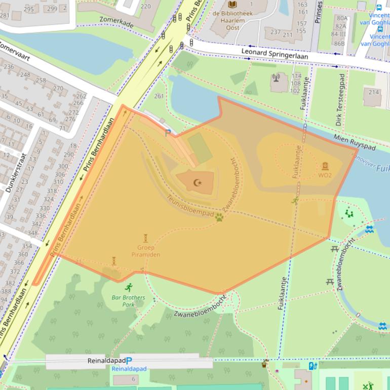 Kaart van postcodegebied 2033WX.