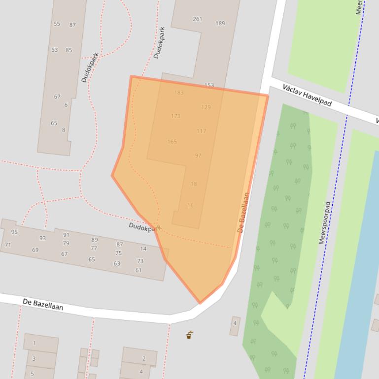 Kaart van postcodegebied 2033XC.