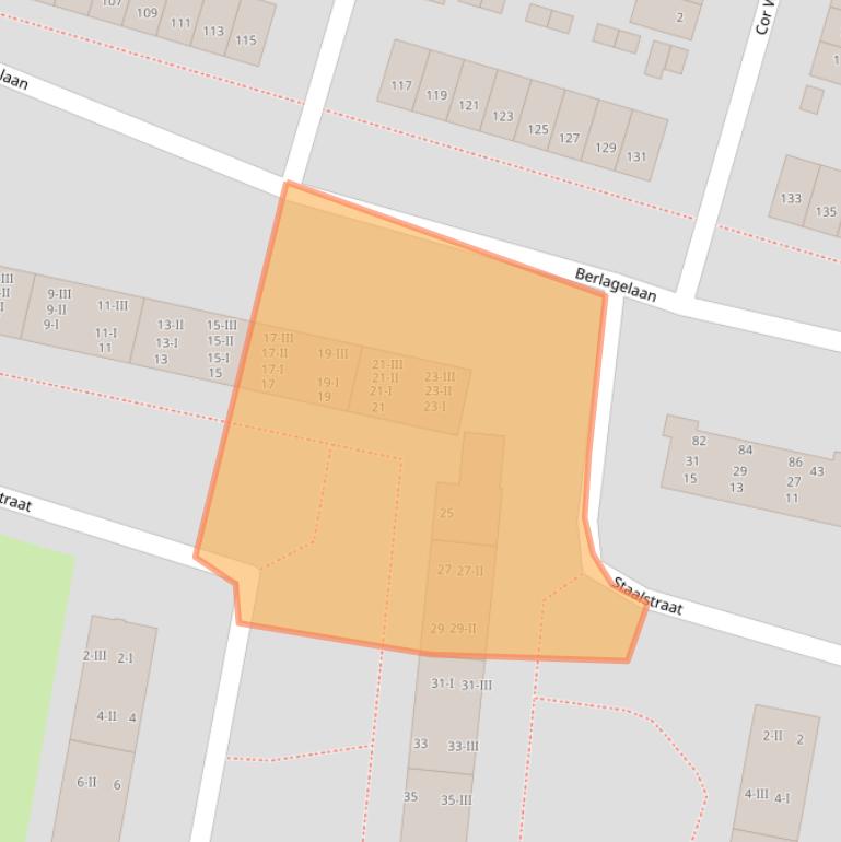 Kaart van postcodegebied 2033XM.