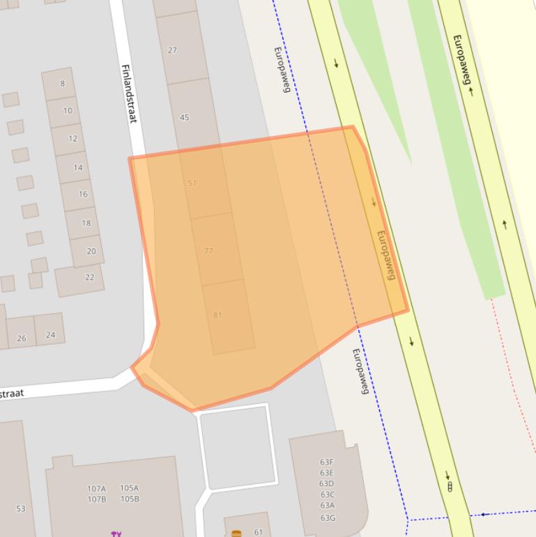 Kaart van postcodegebied 2034AR.