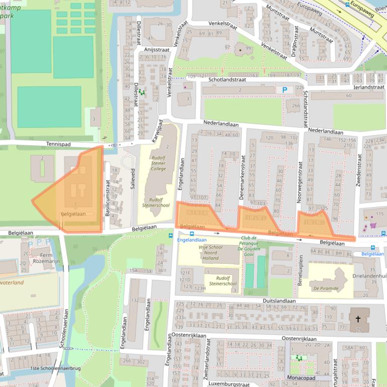 Kaart van postcodegebied 2034AV.