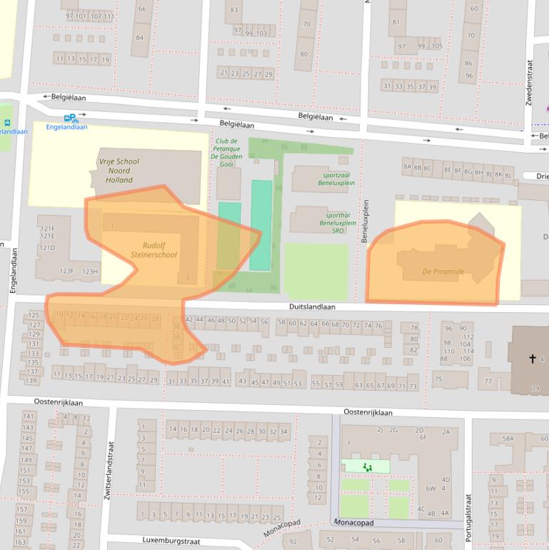 Kaart van postcodegebied 2034BC.