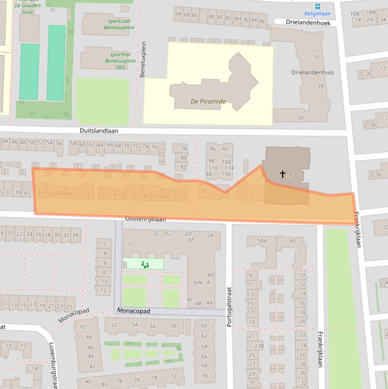 Kaart van postcodegebied 2034BG.
