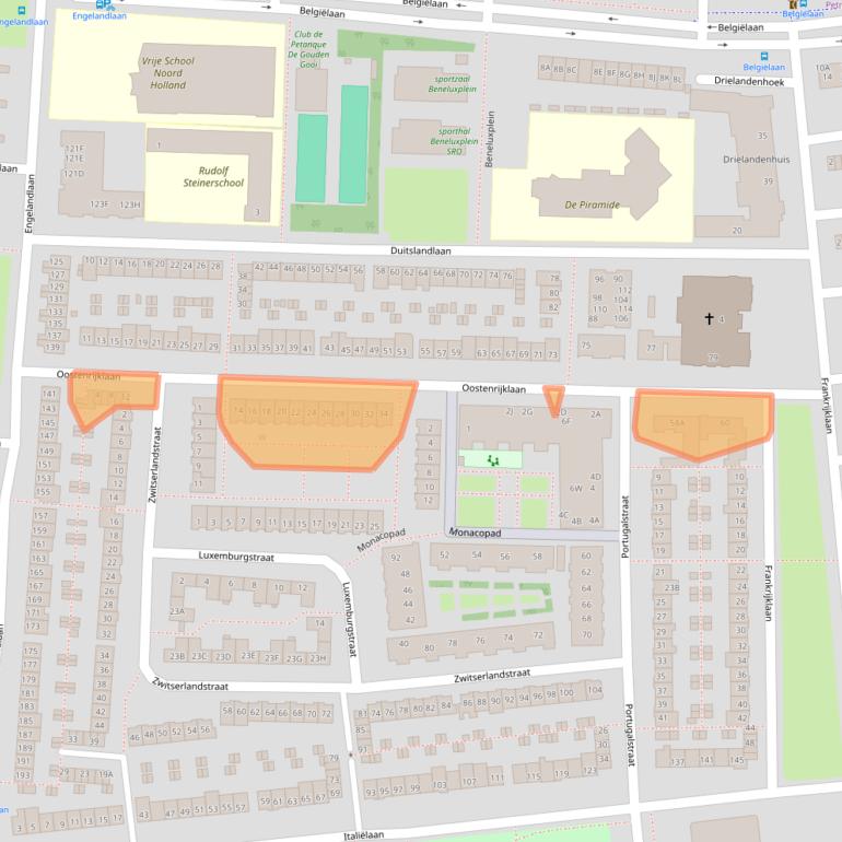 Kaart van postcodegebied 2034BH.