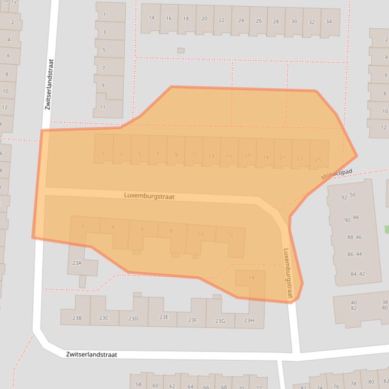 Kaart van postcodegebied 2034BP.