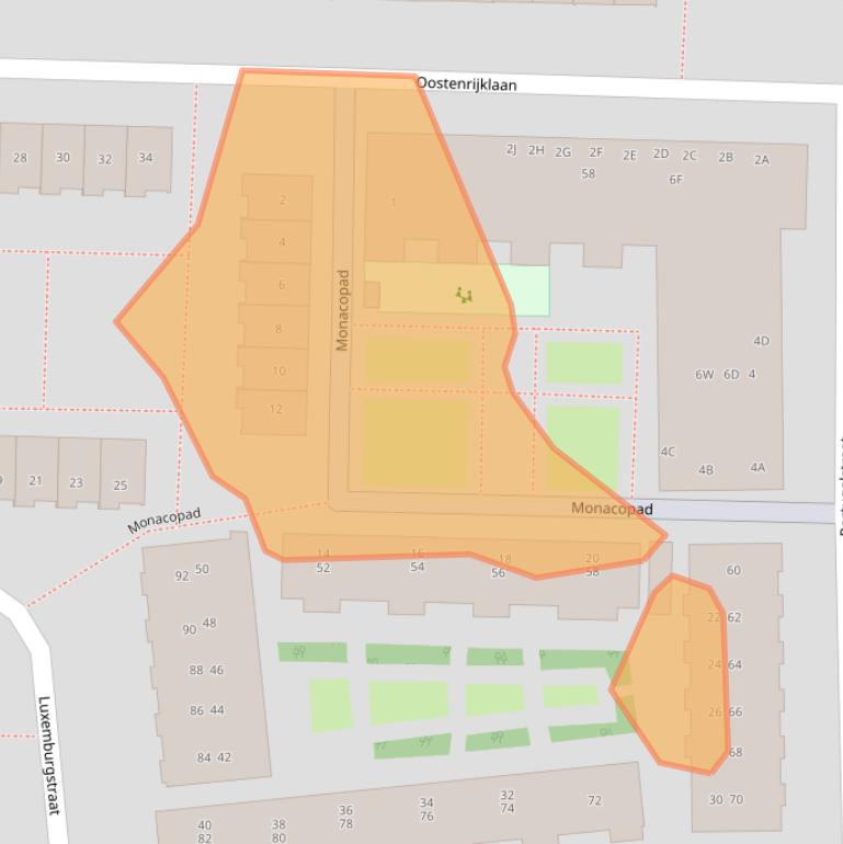 Kaart van postcodegebied 2034BS.