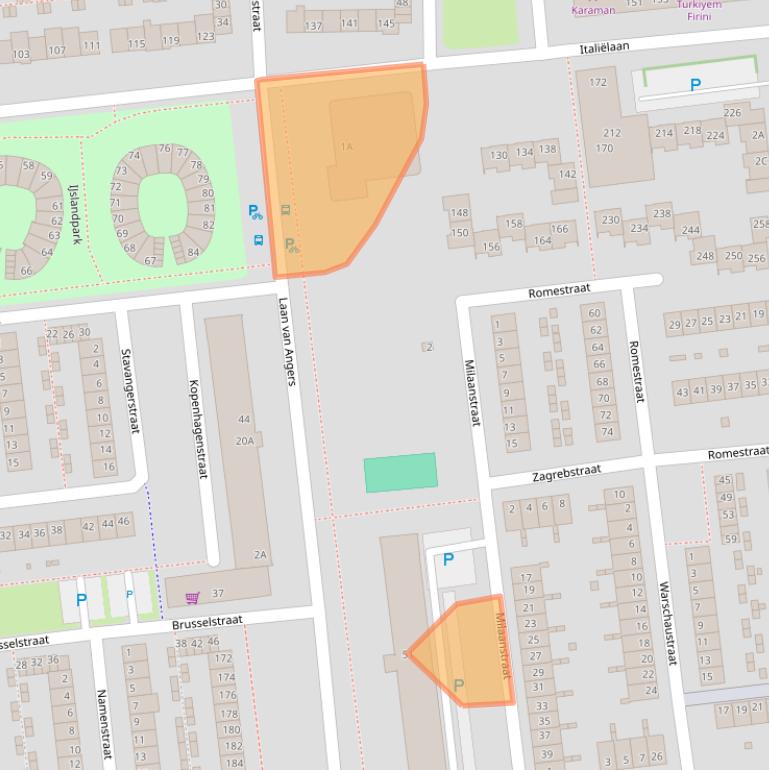 Kaart van postcodegebied 2034CA.