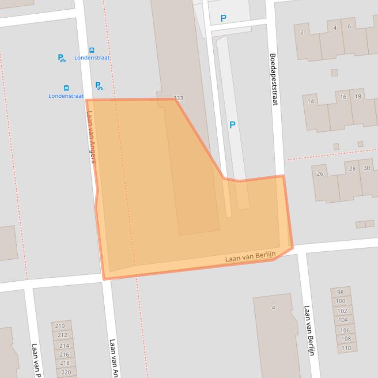 Kaart van postcodegebied 2034CE.