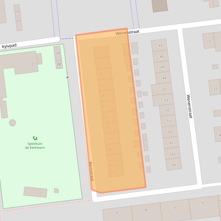 Kaart van postcodegebied 2034CT.
