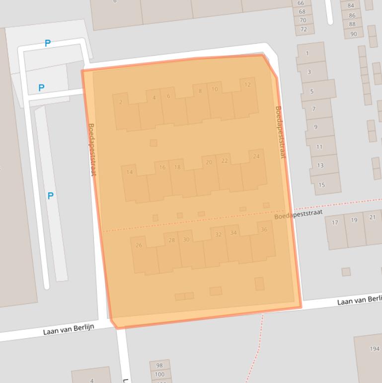 Kaart van postcodegebied 2034CZ.