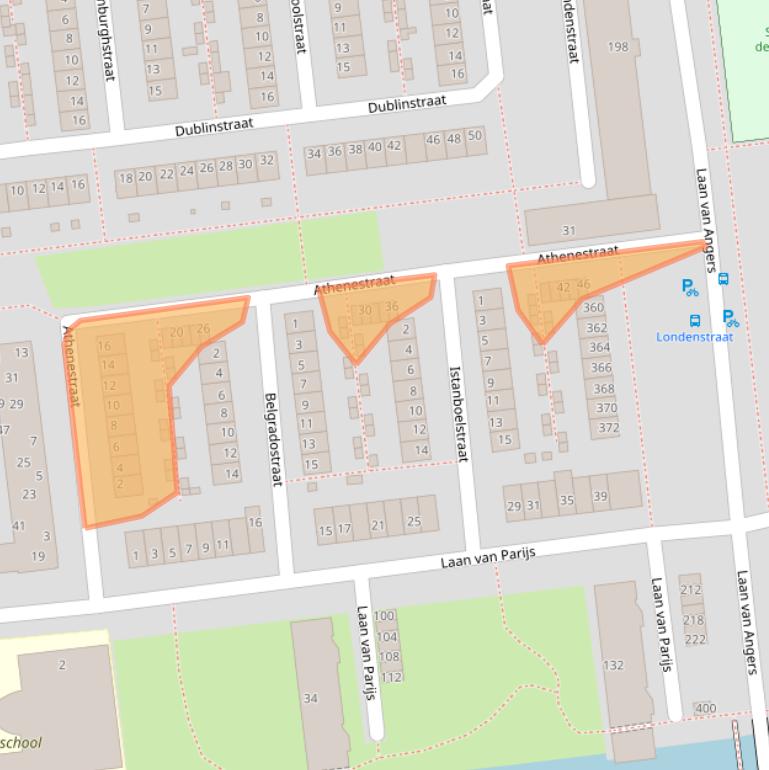 Kaart van postcodegebied 2034EB.
