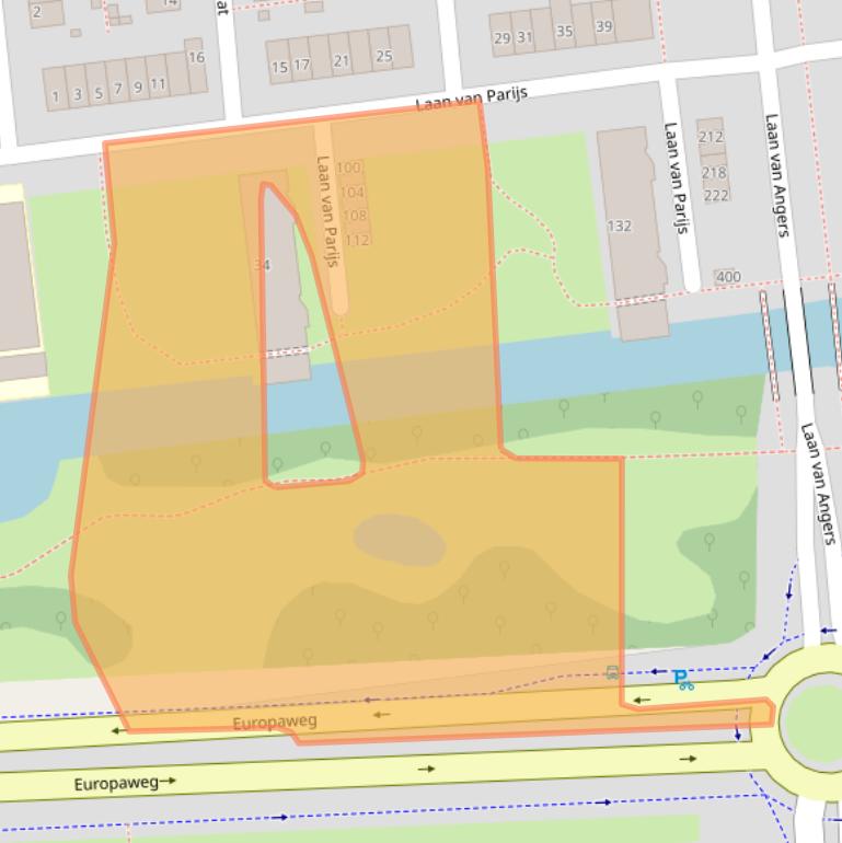 Kaart van postcodegebied 2034EH.