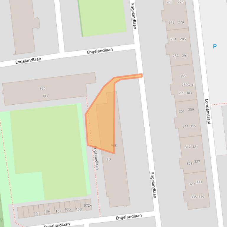 Kaart van postcodegebied 2034HP.