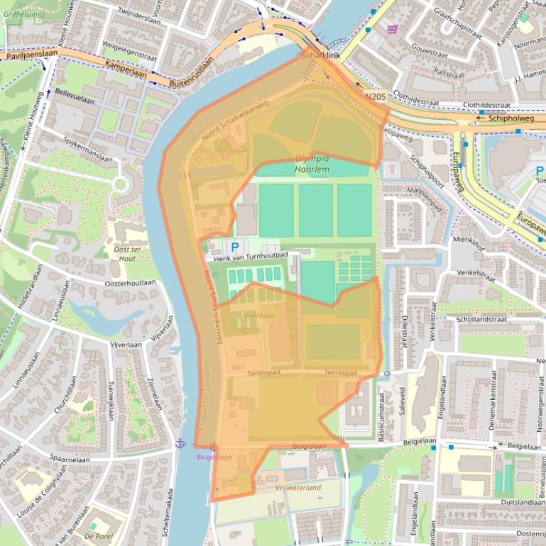 Kaart van postcodegebied 2034JA.