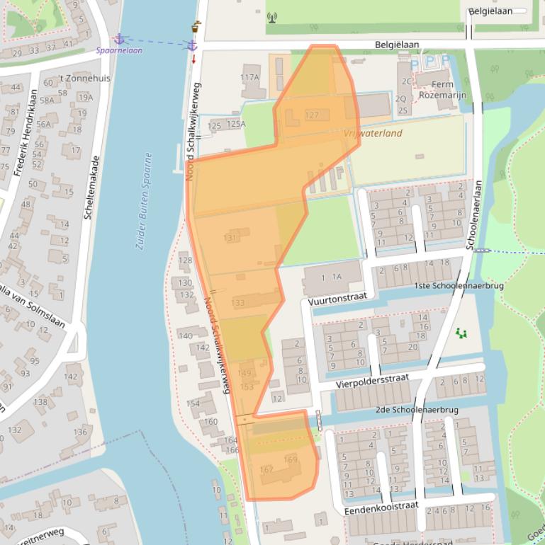 Kaart van postcodegebied 2034JB.