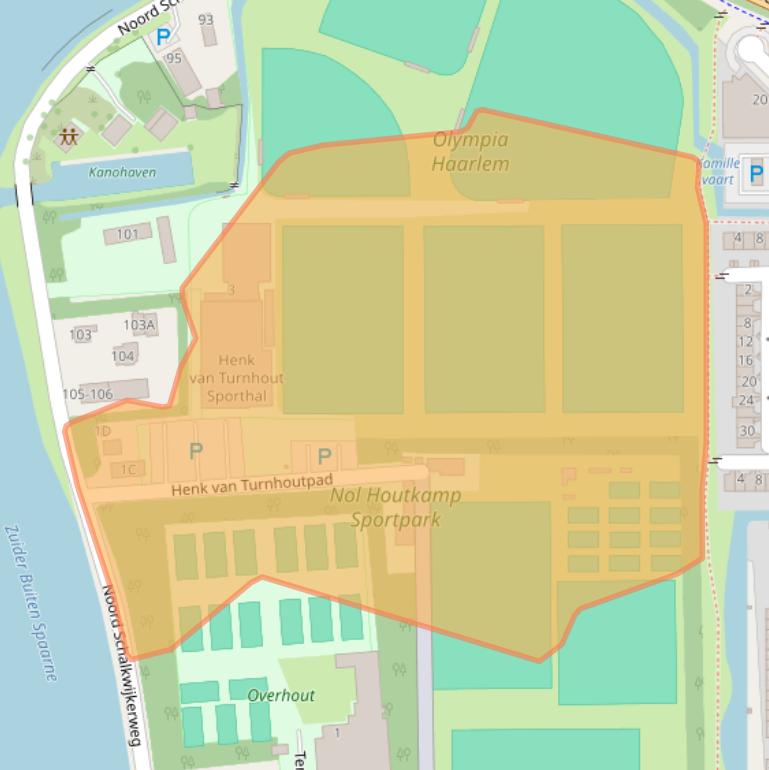 Kaart van postcodegebied 2034JL.