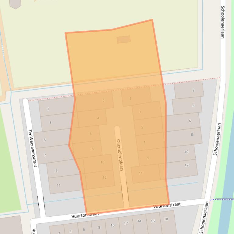Kaart van postcodegebied 2034KM.