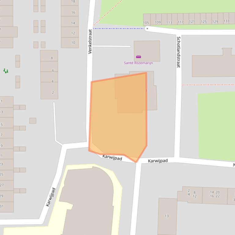 Kaart van postcodegebied 2034LC.