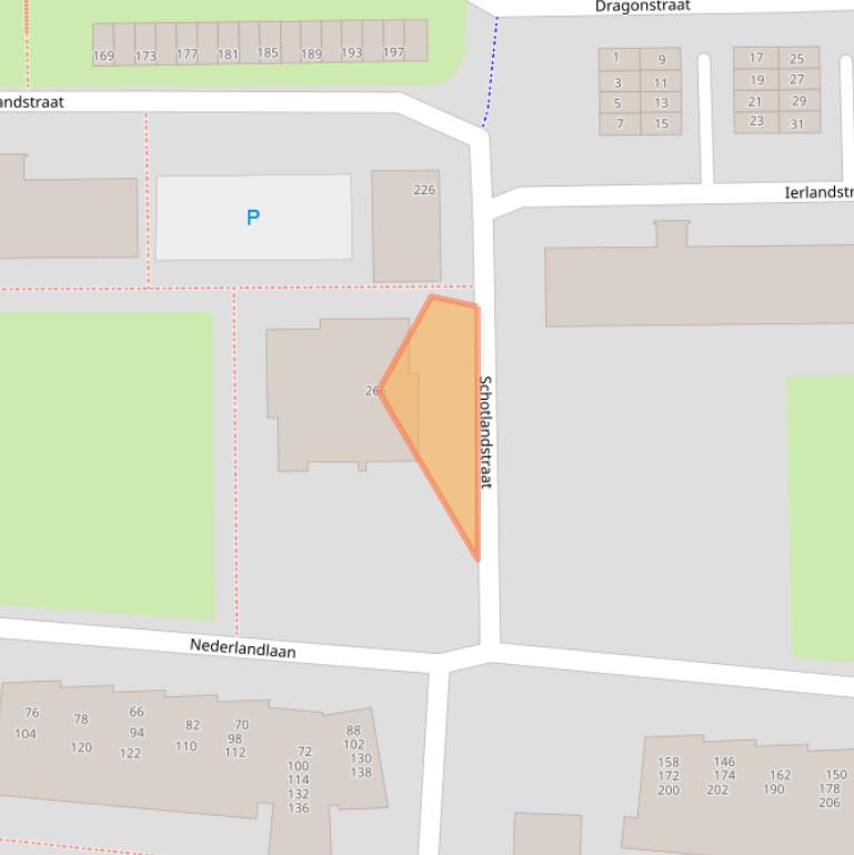 Kaart van postcodegebied 2034LJ.