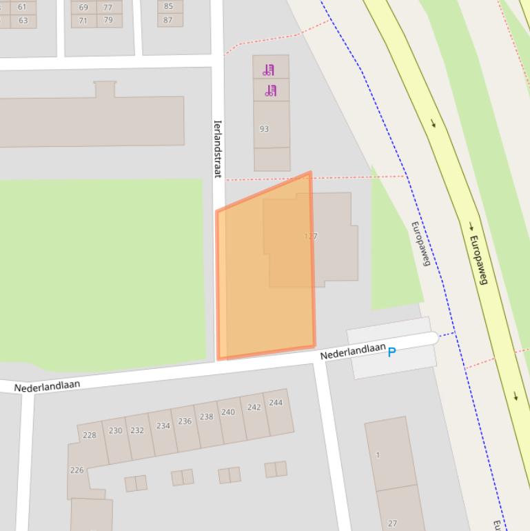 Kaart van postcodegebied 2034LN.