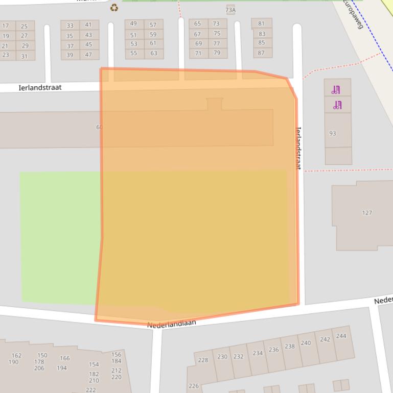 Kaart van postcodegebied 2034LP.