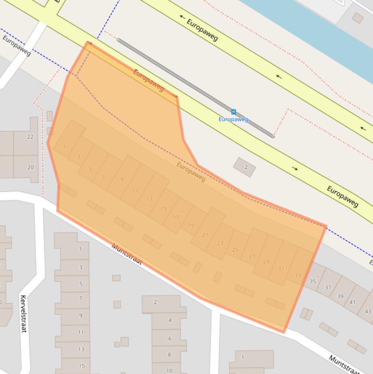 Kaart van postcodegebied 2034LX.