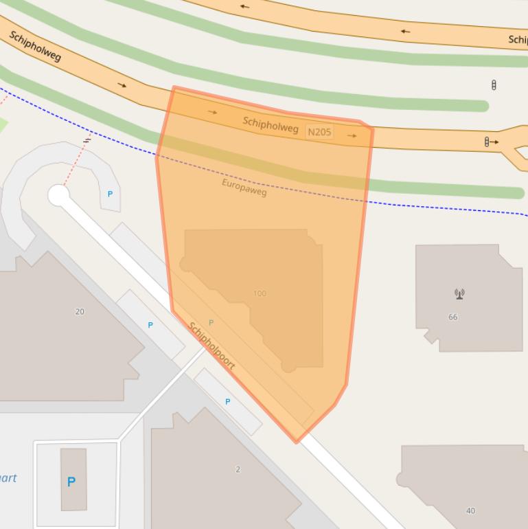 Kaart van postcodegebied 2034MC.