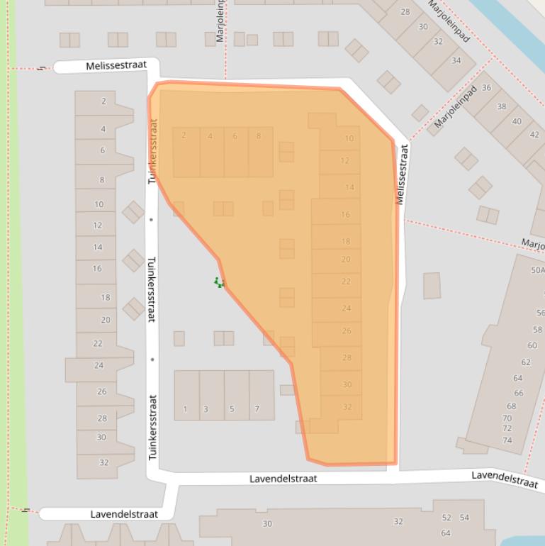 Kaart van postcodegebied 2034MG.