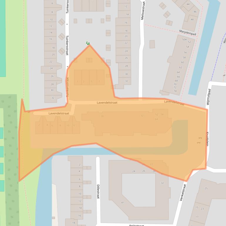 Kaart van postcodegebied 2034MJ.