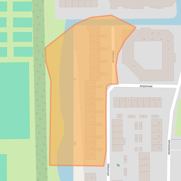 Kaart van postcodegebied 2034MP.