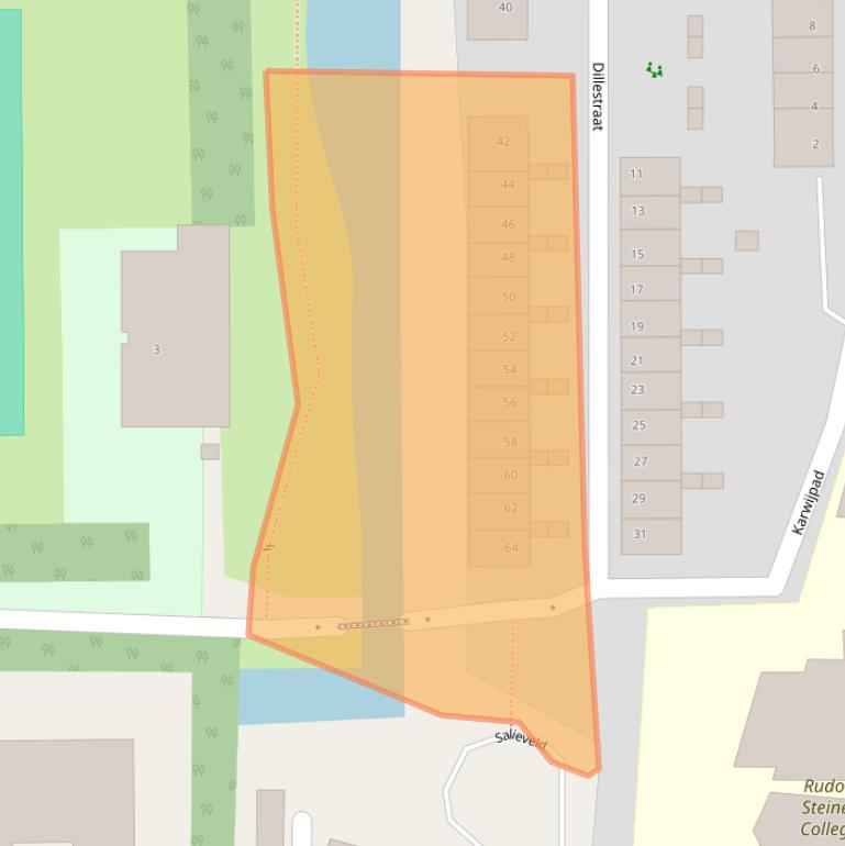 Kaart van postcodegebied 2034MR.