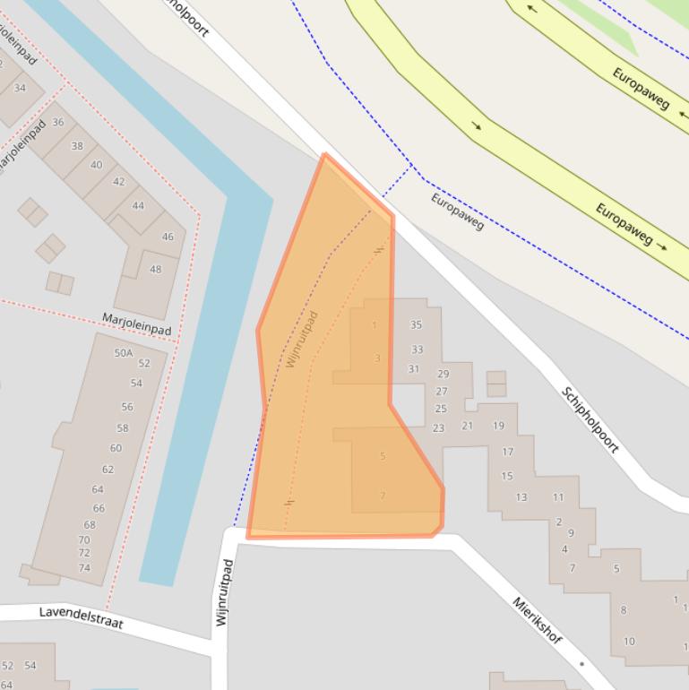 Kaart van postcodegebied 2034MV.