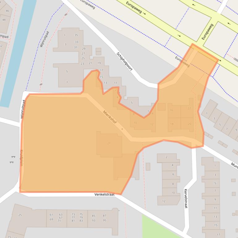 Kaart van postcodegebied 2034MX.
